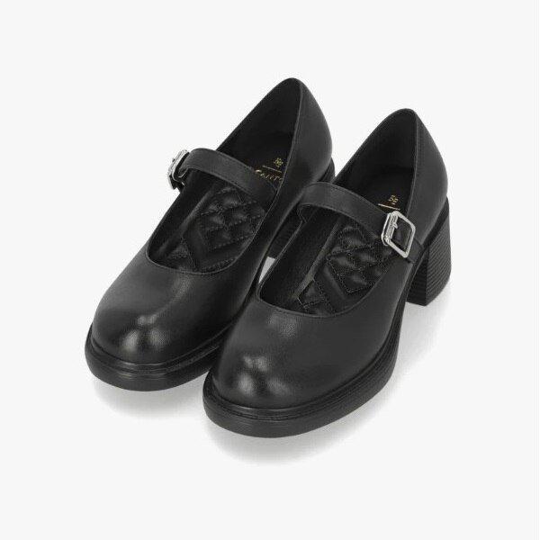 軽量クッション チャンキー メリージェーン 女性 パンプス 1XWD45XS-GN