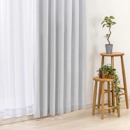 ヤマダオリジナル 4枚組セットカーテン ホワイト (ドレープ×2レース×2）