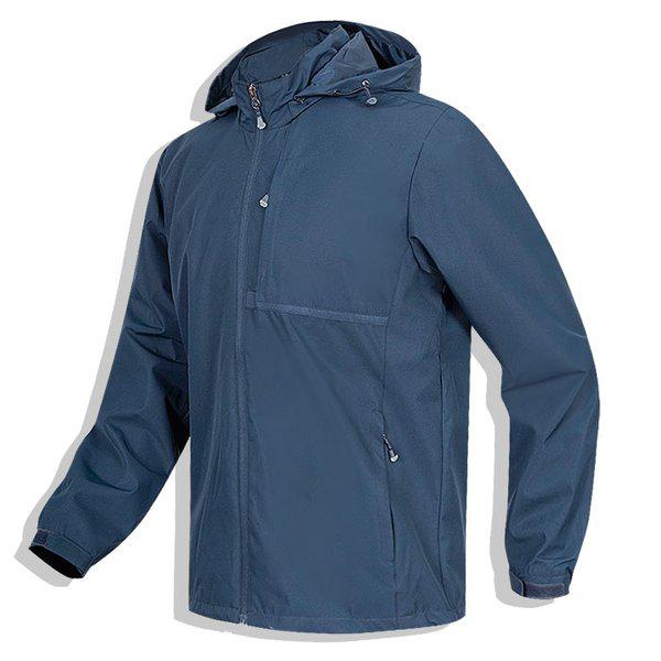 シングルポケットポイントフード取り外しジャケットウインドブレーカージャンパー