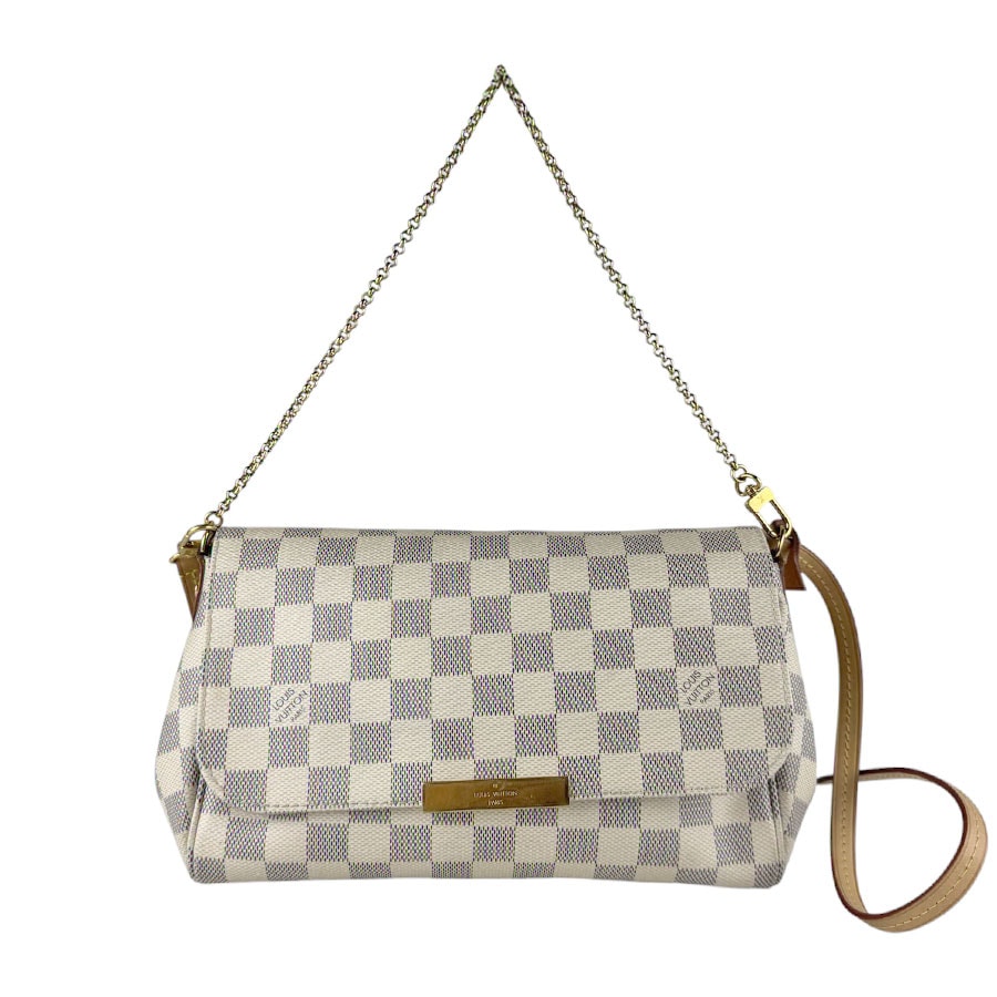 ルイ ヴィトン LOUIS VUITTON ショルダーバッグ 2Way バッグ ダミエ アズール フェイボリット MM ダミエアズールキャンバス アズール ゴールド レディース N41275 z982