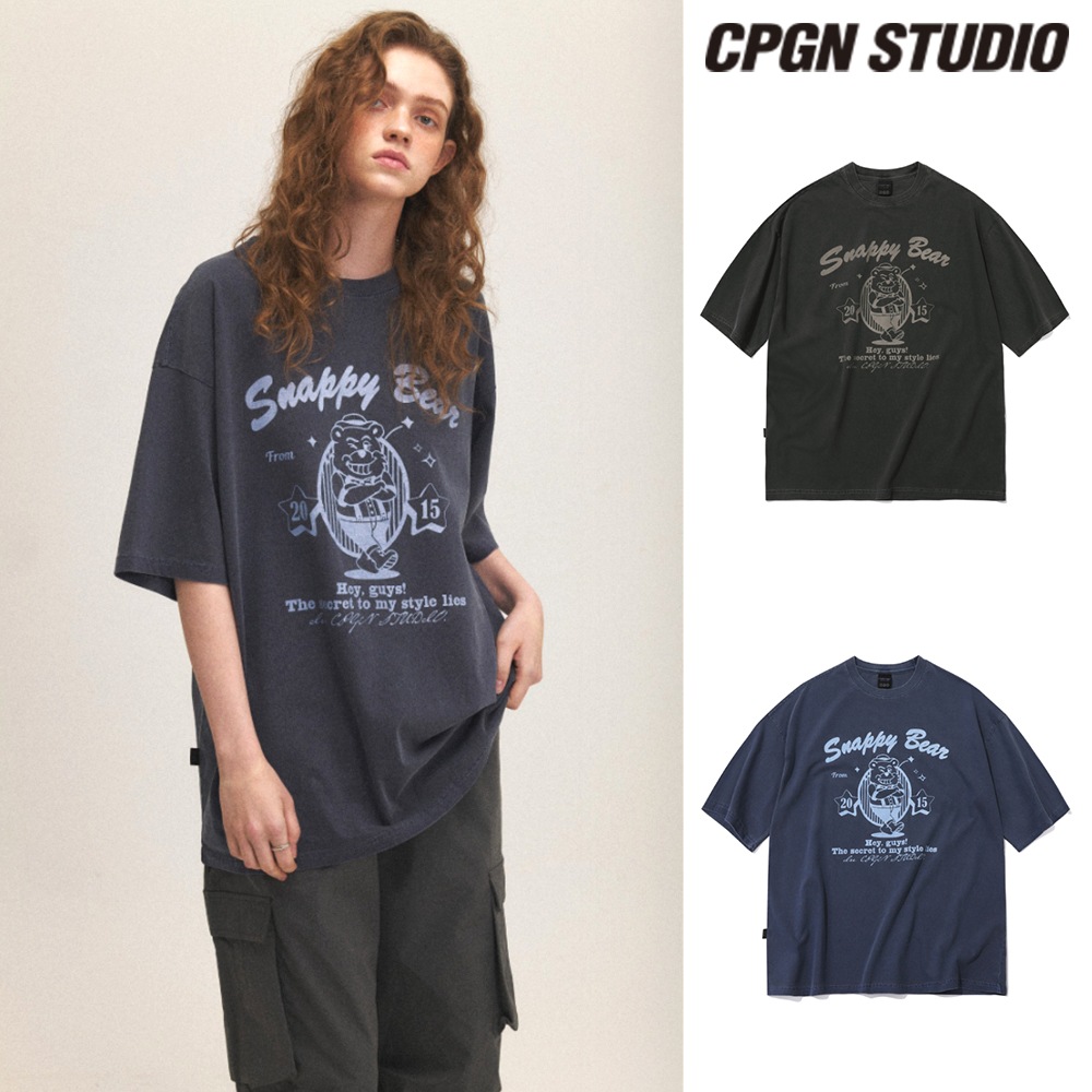 【CPGN STUDIO】24SS★ Candy House Pigment Short Sleeve Tee CPGN STUDIO] Candy House Pigment Short-Sleeved T-Shirt Smoke