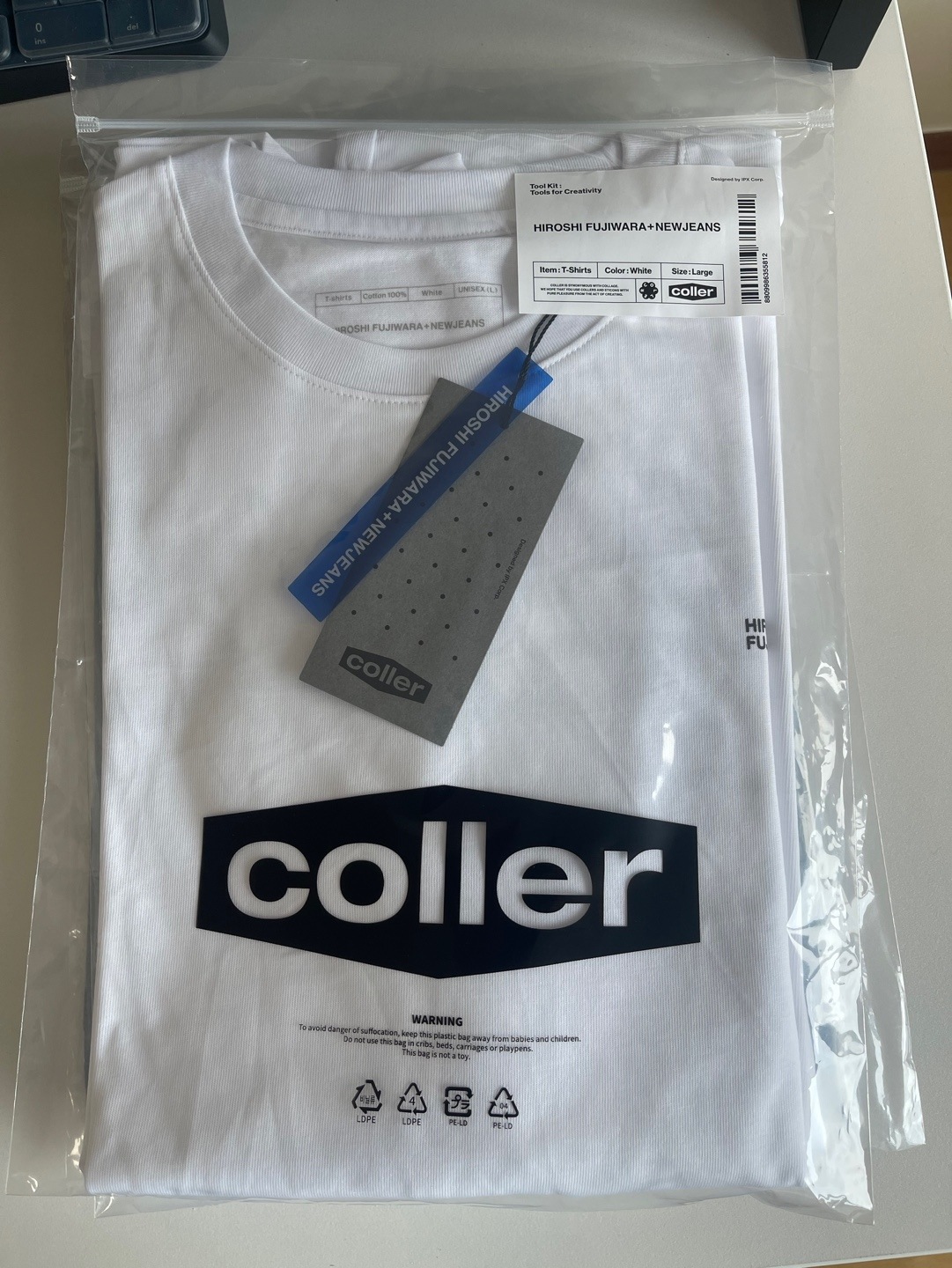 NEWJEANS SUPERNATURAL POP-UP NJ X MURAKAMI OFFICIAL SUPERNATURAL T-Shirt (WHITE)