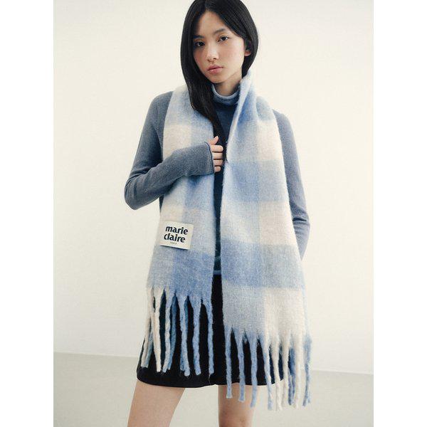 ミニコットンキャンディチェックマフラー(MAEDSC04MSB)