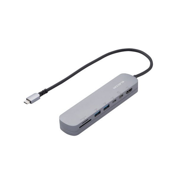 DST-C20SV [Type-C ドッキングステーション/アルミボディ/固定用スタンド付き/USB-A2/HDMI1/USB-C2/SD+microSDカードスロット/シルバー] メーカー直送