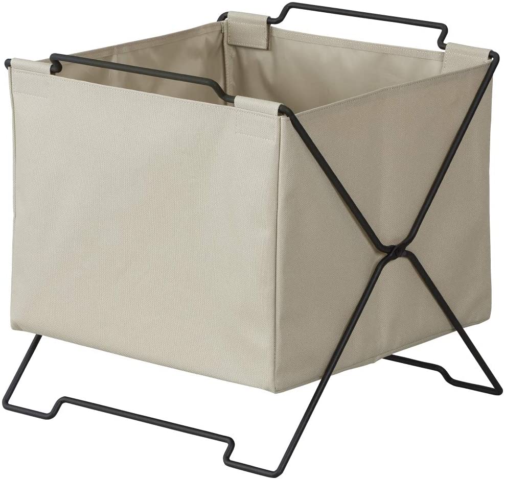 （まとめ買い）折りたたみ収納 スタックバスケット ベージュ KSP002Sヘ- [x3]