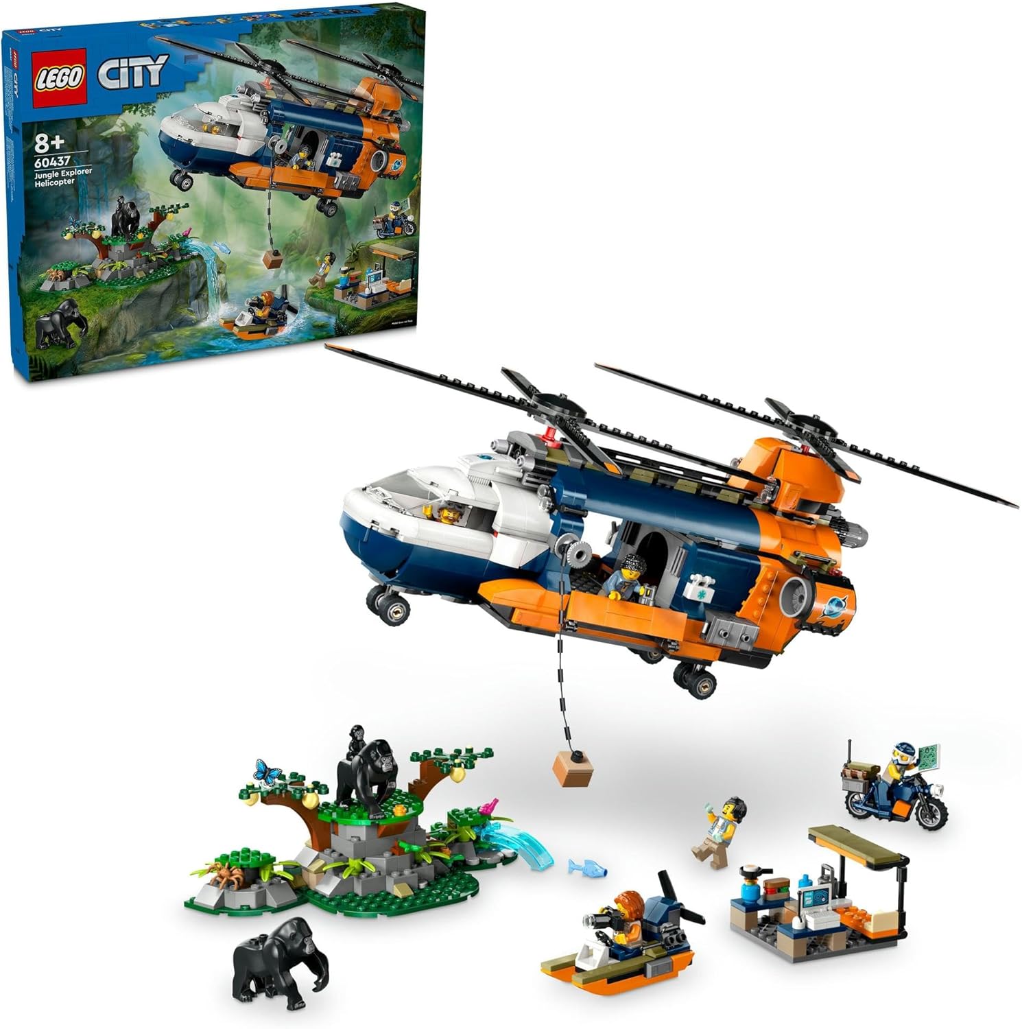 レゴ LEGO シティ ジャングル探検 ベースキャンプのヘリコプター 60437 おもちゃ