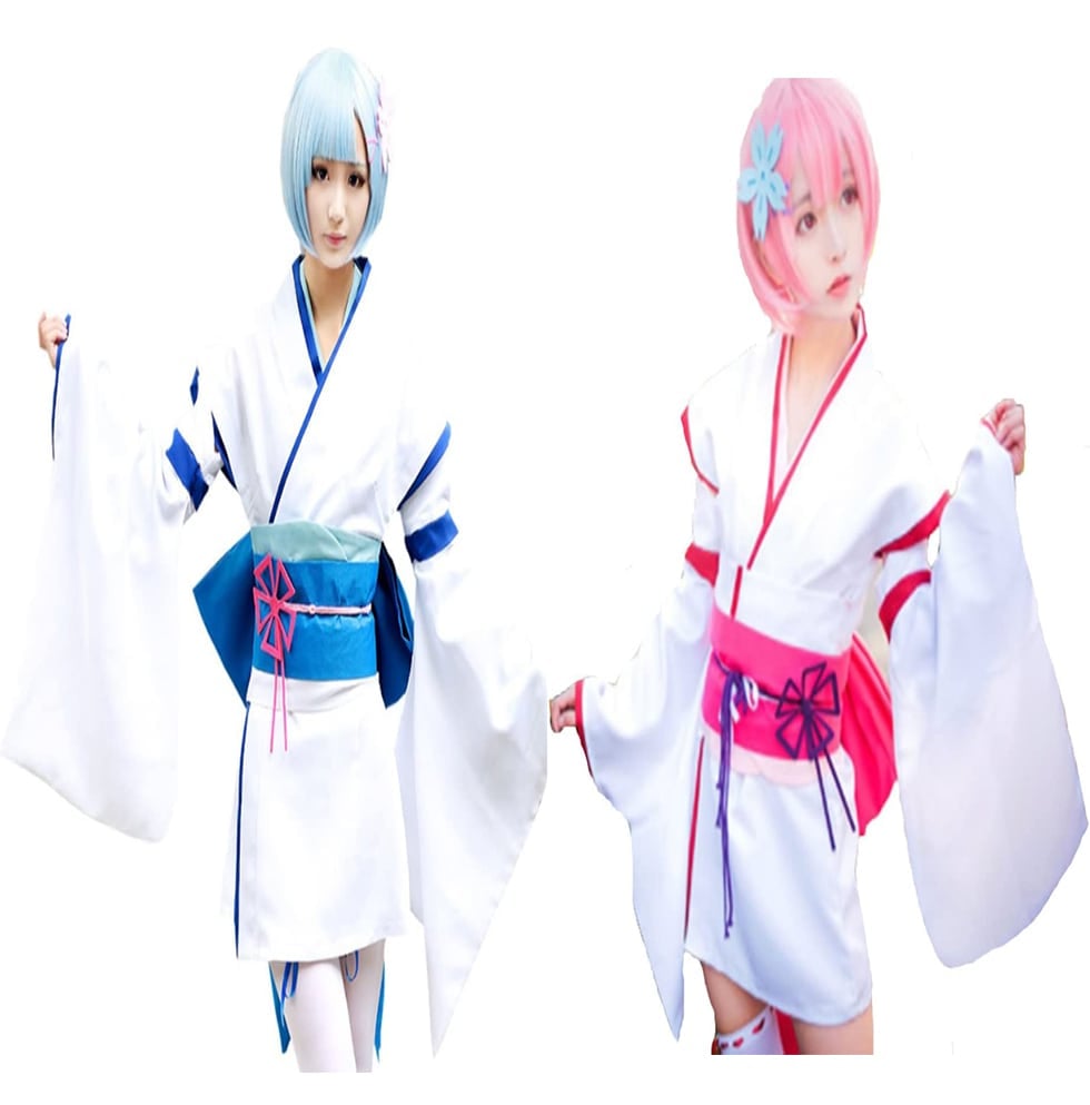 新作入荷ゼロから始める異世界生活 リゼロ ラム レム 幼少期 コスプレ衣装 着物 和服