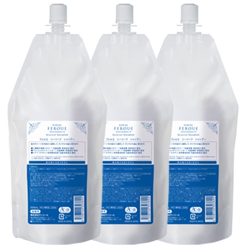 フェルエ シーリーフ シャンプー 500mL ×3個 セット 詰め替え フローラルムスク ヘアケア ハイダメージ まとまる髪 ダメージケア うるおい