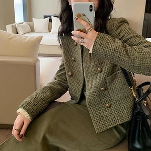 【超お得1つ買うと10個もらえる】急速出荷【ハイエンドシリーズ】レトロ小香風ツイードコート小柄秋服2025年新しい女性フレンチ短い上着