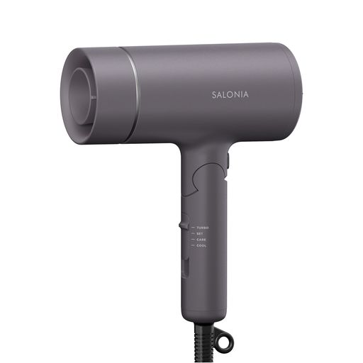 SALONIA サロニア グロッシーケア ドライヤー 大風量 速乾 軽量 ヘアドライヤー グレー