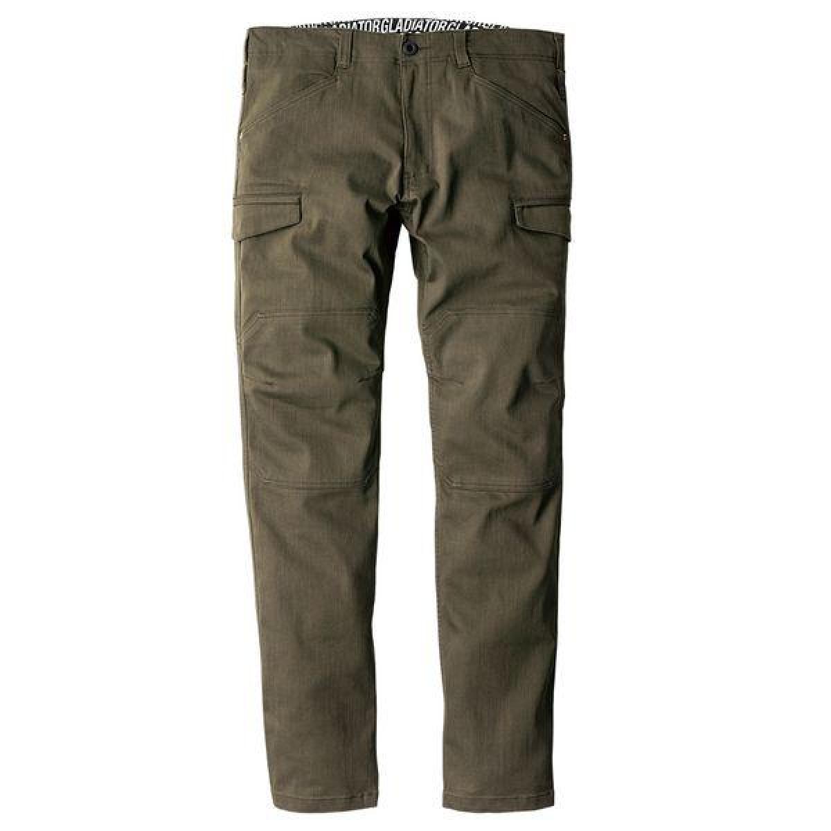 コーコス信岡 GLADIATOR ストレッチ カーゴパンツ アーミー 5L GA-3925 ワークウェア ウエストストレッチ 長財布ポケット 工具ポケット ダブルニーcm