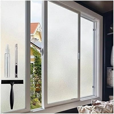 窓ガラス目隠しフィルム 目隠しシート 窓ガラス飛散防止フィルム すりガラスシート 窓 フィルム 外から見えない 夜も見えない 飛散防止 結露防止 紫外線/uvカット 曇りガラス調 断熱遮熱 浴室 寝室