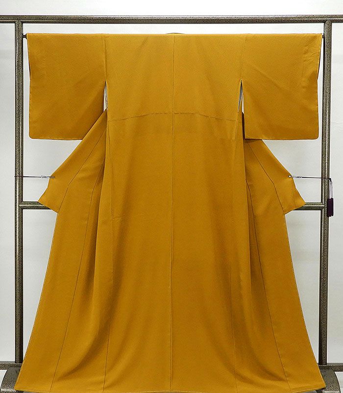 色無地 未着用 正絹 堅牢染 狐色 身丈165.5cm 裄丈66.5cm 色無地 未使用 着物 結婚式 入学式 卒業式 a0992