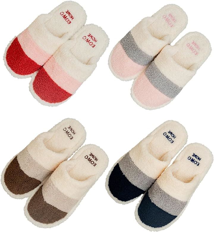 足冷え あったかい スリッパ 室内 洗える レディース メンズ ルームシューズ おしゃれ かわいい 4色セット Free Size( ４色セット, Free Size)