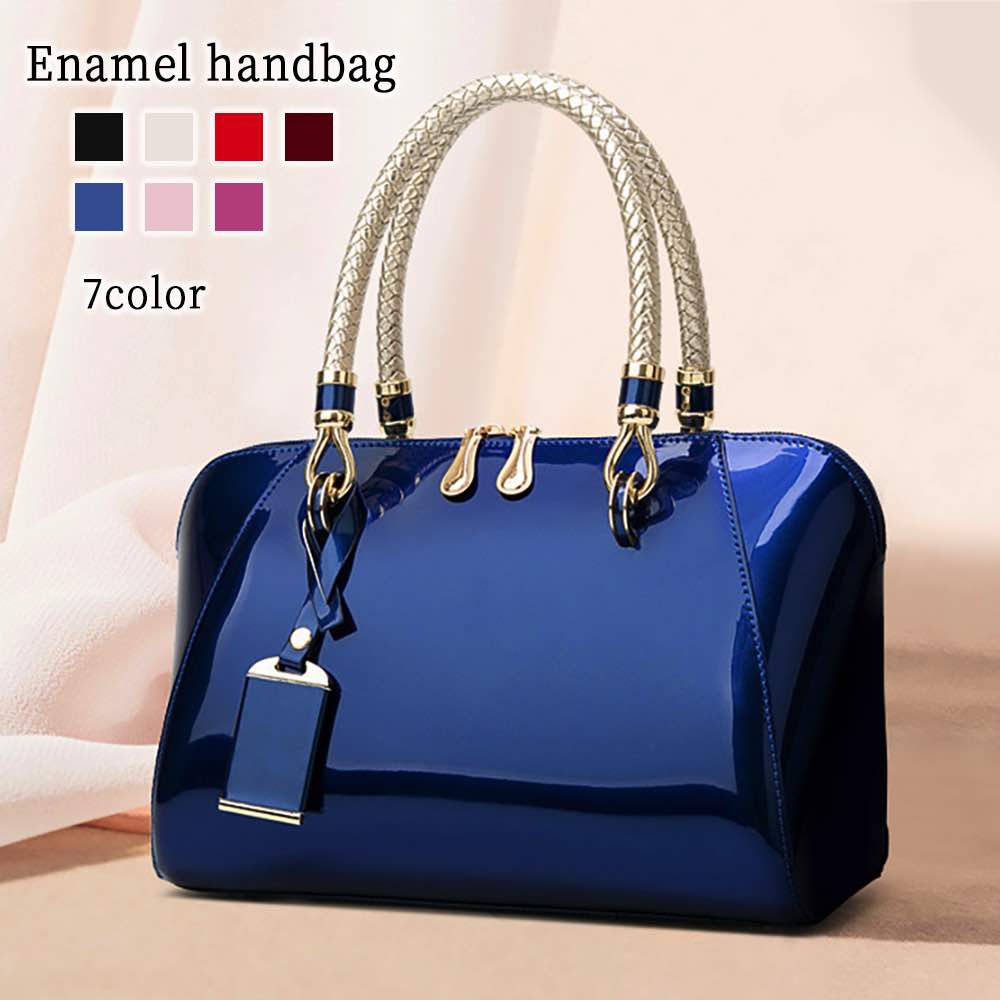 ハンドバッグ レディース エナメルハンドバッグ ワンマイルバッグ 斜めがけ 黒 カジュアル 春 ミニ トートバッグ 夏 秋 ミニトートバッグ 軽い レザー ブランド ミニショルダーバッグ 布 ミニバッ
