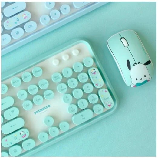 ポチャコ レトロ ワイヤレスキーボード + マウス