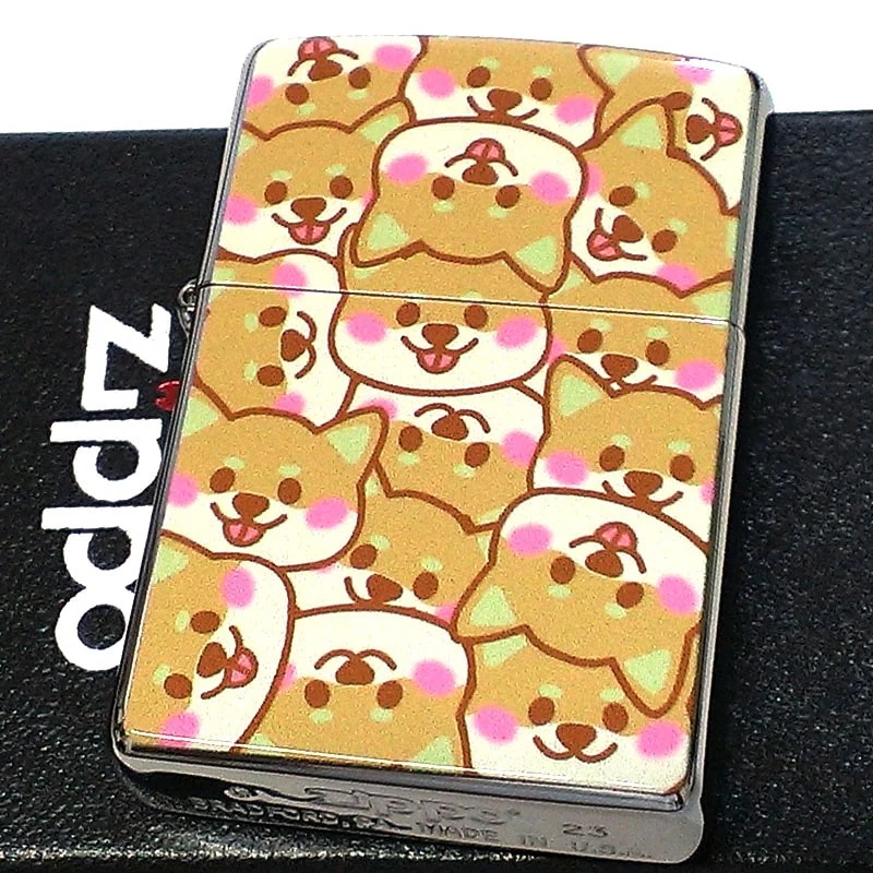 ZIPPO 柴犬 かわいい ジッポ ライター DOG PANIC わんちゃん 犬 ブラウン 女性 おしゃれ 茶 可愛い レディース メンズ ギフト プレゼント