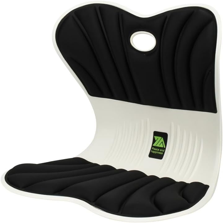 姿勢サポートチェア 姿勢調整 骨盤サポート 猫背防止 椅子 座椅子 クッション 椅子または床に置いて座るだけ( ブラック)