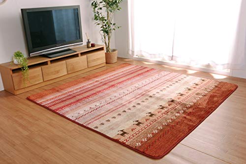 イケヒコ ラグ マット カーペット 正方形 DXラディ 約185185cm オレンジ 柔らかタッチ フランネル #5667979
