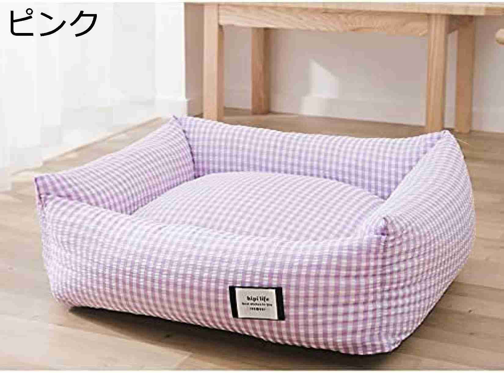 猫 ベッド 春 通年 おしゃれ 犬 ベッド 冬 暖かい ねこ ペットベッド 猫用 スクエア型 犬用 丸洗い 寒さ対策 小型犬 肌触りよい チェック柄 クッション 防寒 オールシーズン