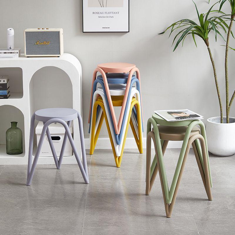 【送料無料】【2個で200円引き】韓国インテリア 椅子 ファッション オリジナル 全8色 省スペース キッチン 喫茶店 リビング ホーム用 収納可能 丸椅子 玄関 キッチン 台所 リビング おしゃれ 5,173円