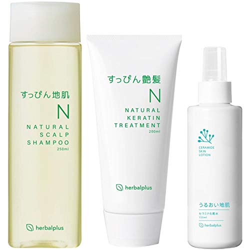 すっぴん地肌シャンプー＆すっぴん艶髪トリートメント＆うるおい地肌化粧水セット 各1本 フケ かゆみ 脂漏性 頭皮ケア (シャンプー＆トリートメント＆化粧水)