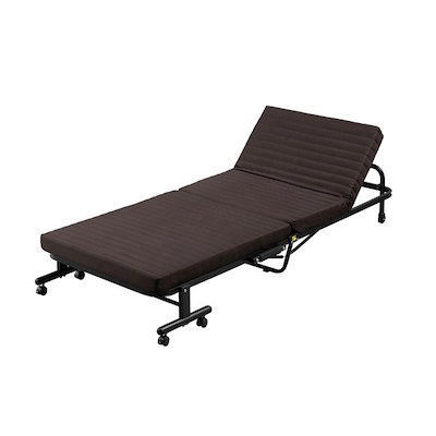 他サイト： 【公式】 ベッド フレーム 折りたたみ 簡易 シングル リクライニング コンパクト OTB-BRN ブラウン シングル シングルサイズ 式 寝具 ベット【int】 メガ割の商品画像