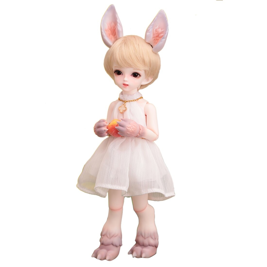 フォーマルドレスホワイトガーゼスカート1/6用の1/4 1/3 bjd人形のおもちゃ子供知育玩具誕生日ギフト-いいえ人形