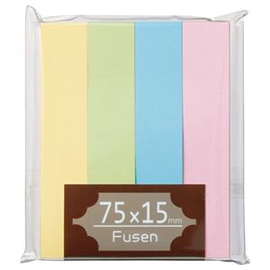 （まとめ） TANOSEE ふせん 75×15mm パステルアソート 1パック（4冊） (×20セット) 6,503円