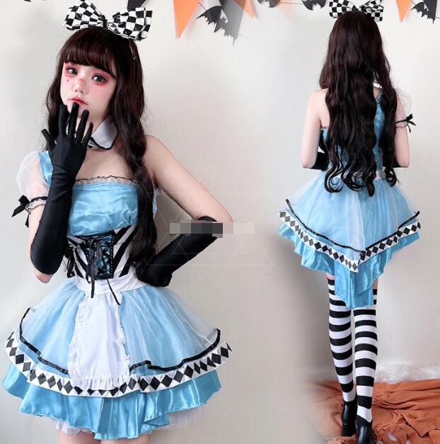 【超人気商品】ロリータドレス ハロウィン衣装 ショート丈ワンピース ピエロコスプレ衣装 変身衣装 ハロウィン衣裳 悪魔 妖精　サーカス インディアン DS出演衣装 コスプレ コスチューム 舞台衣装
