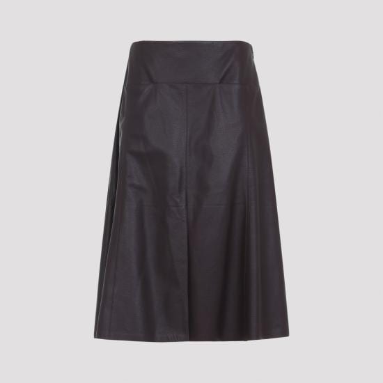 ALAIA Women Mid Skirts AA9J2371L024B 350 PRUNE