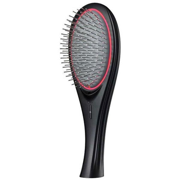 WAVEWAVE EMS Brush Air 頭皮ブラシ ヘッドスパ 赤色LED 防水 頭皮ケア WH41-01-BK ブラック 電気針/srm