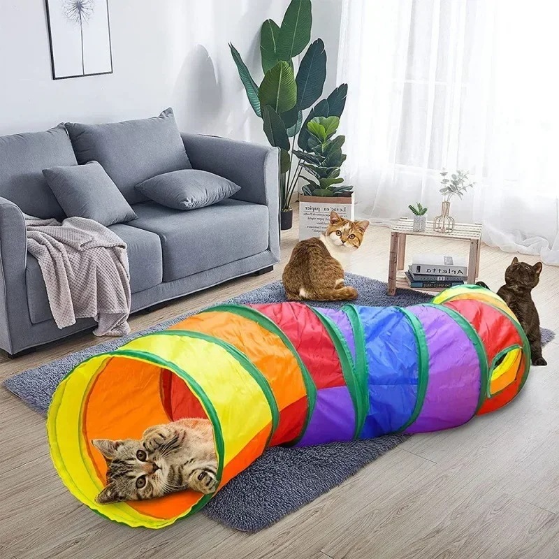 子猫,ウサギ,プレイトンネル,子犬,子猫,ウサギ,トンネル用のインタラクティブな楽しいおもちゃトンネル