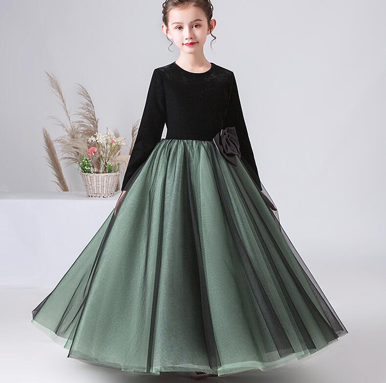 激安価格！高品質 お姫様 キッズ フォーマル/ジュニア 子供服/女の子 ピアノ プリンセス 発表会 七五三 結婚式 パーティードレス ピアノ マキシ丈ワンピース ブライダル ウェディングドレス 衣装