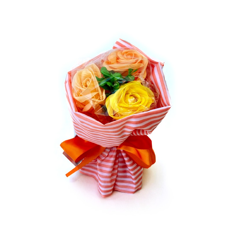 花のカタチの入浴剤 マイバッグブーケ 全2色 お花のブーケ ギフト エコバッグ マイバッグ付き 期間限定特別価格 花束 店舗