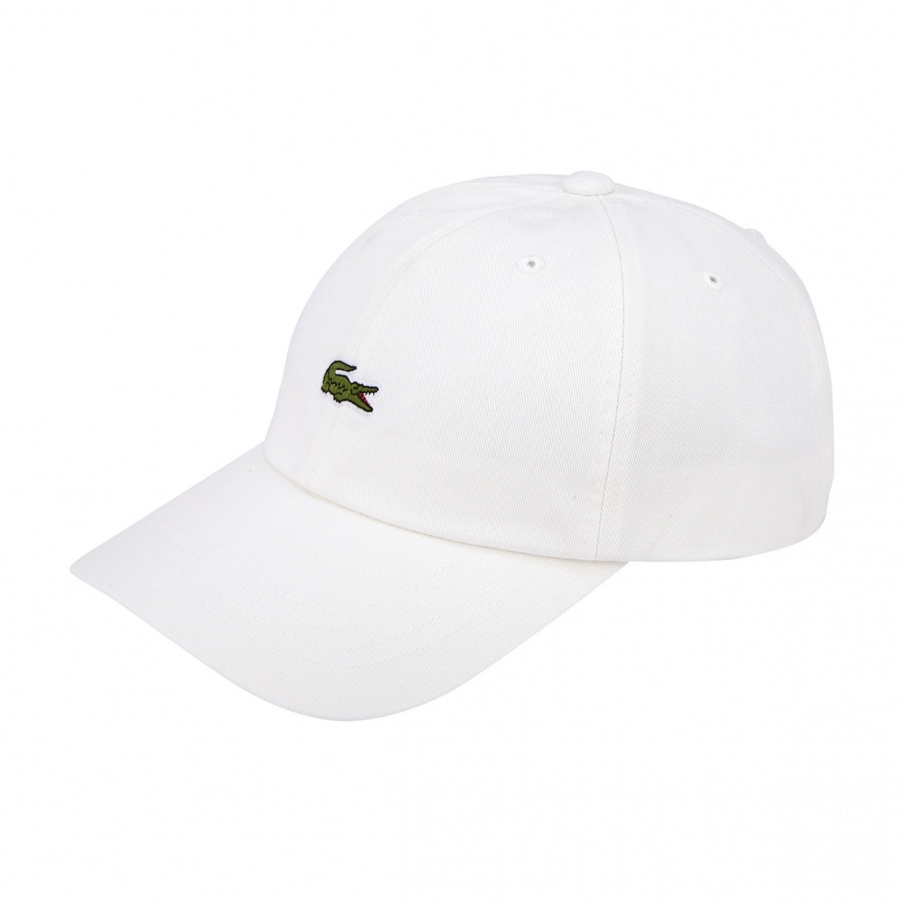 LACOSTEベーシックコットンツイルキャップホワイト/ RK209E-53GWS