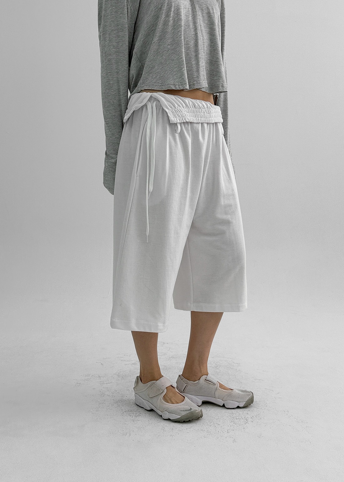 バルス折りたたみバンディングバミューダパンツ