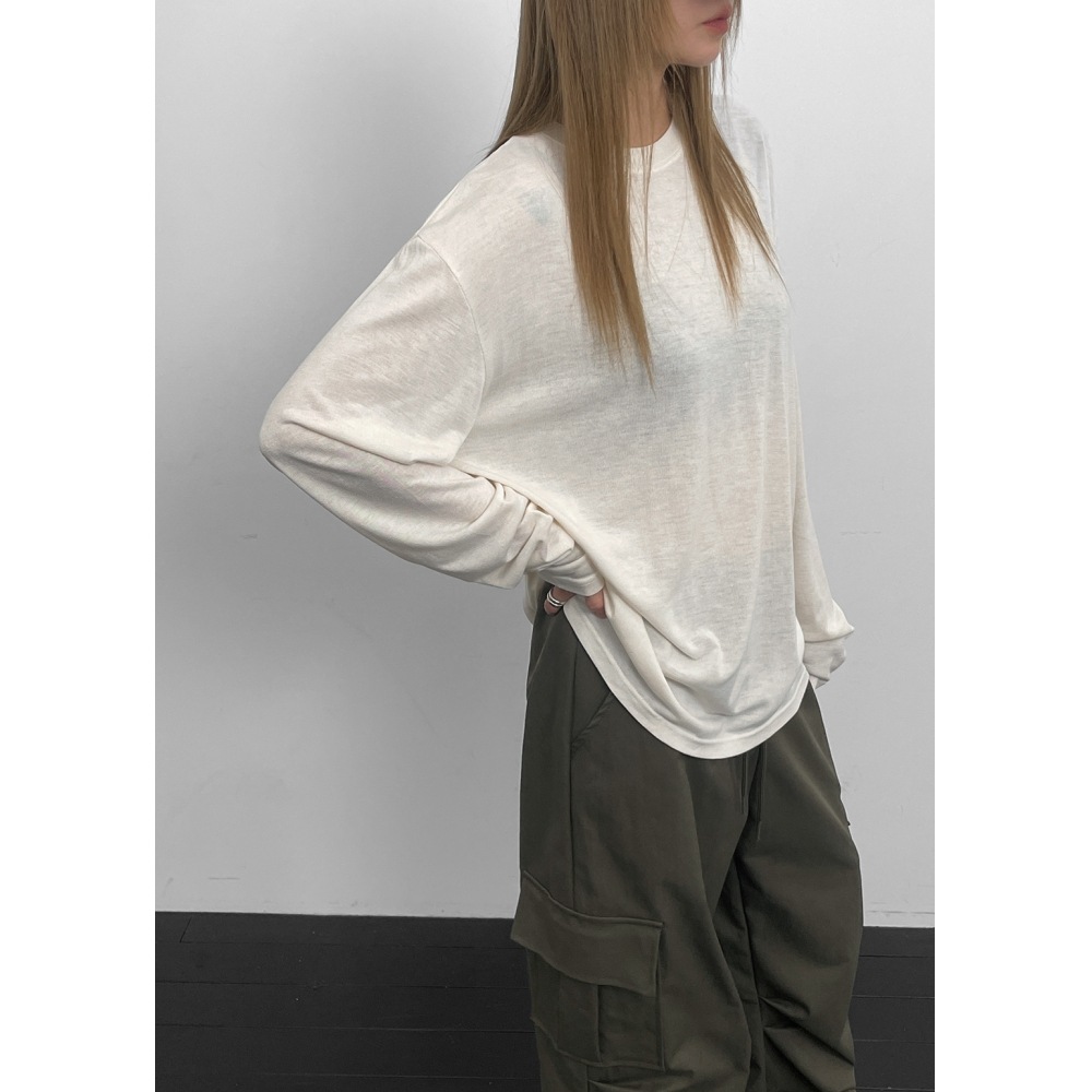 ブラックアップ [メイド] ルアードウールオーバーフィットTシャツ