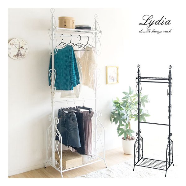 ダブルハンガーラック DEL SOL（デルソル） コートハンガー/ブラック DS-HS3226N ブラック 7,672円