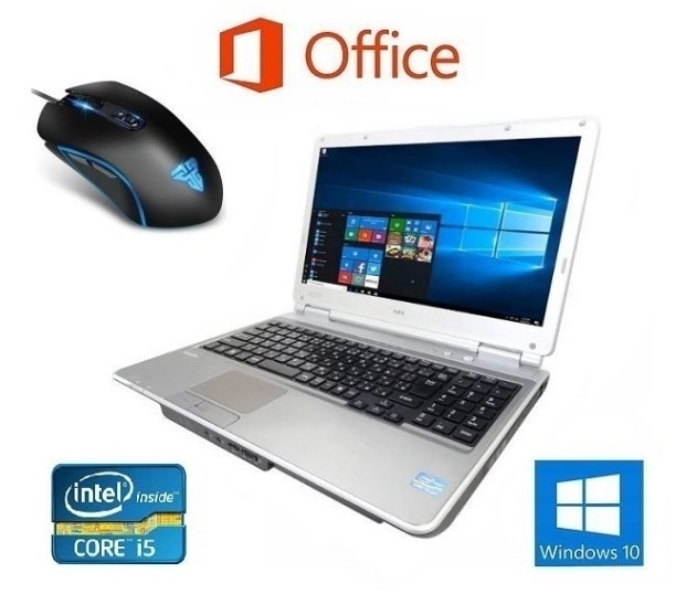 サポート付きNEC VD-G Windows10 PC 新品メモリー:8GB 新品SSD:512GB Office 2019 パソコン 最新版ゲーミングマウス X9 usb有線ノートPC
