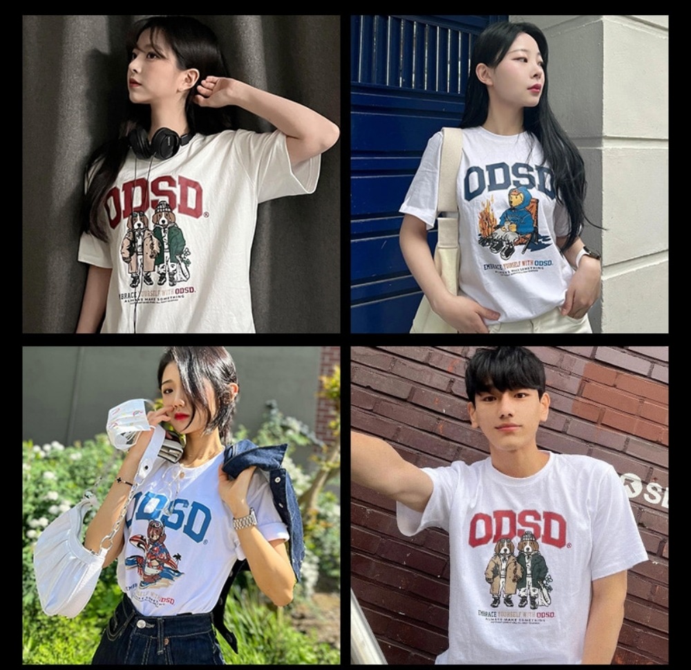 ODD PUPPY SERIES SURF T-SHIRT/ユニセックス/DOG/キャラクター/犬