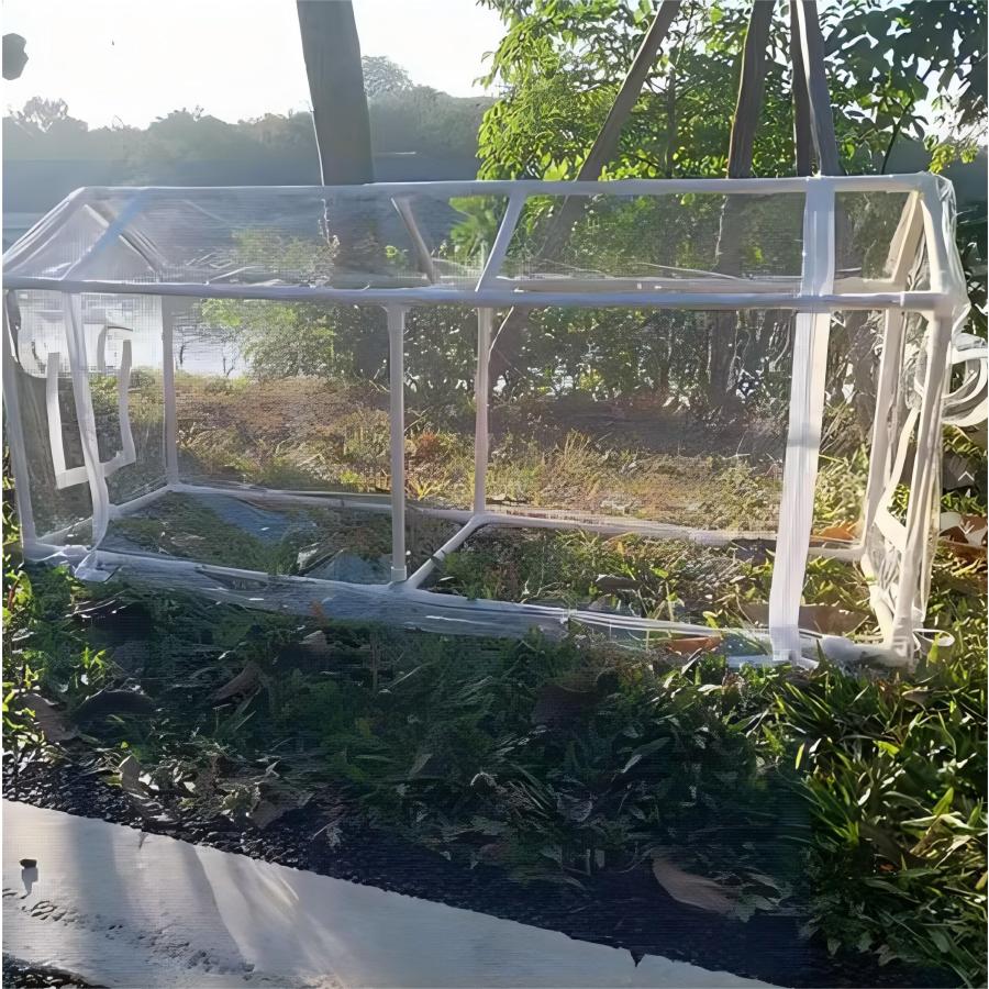 ビニール温室 ガーデンハウス 温室ハウス ビニールハウス ガーデン温室 側面を開く可能 ビニールカバー付き 植物観察 屋外飼育 透明 PVCカバー ジッパーデザイン