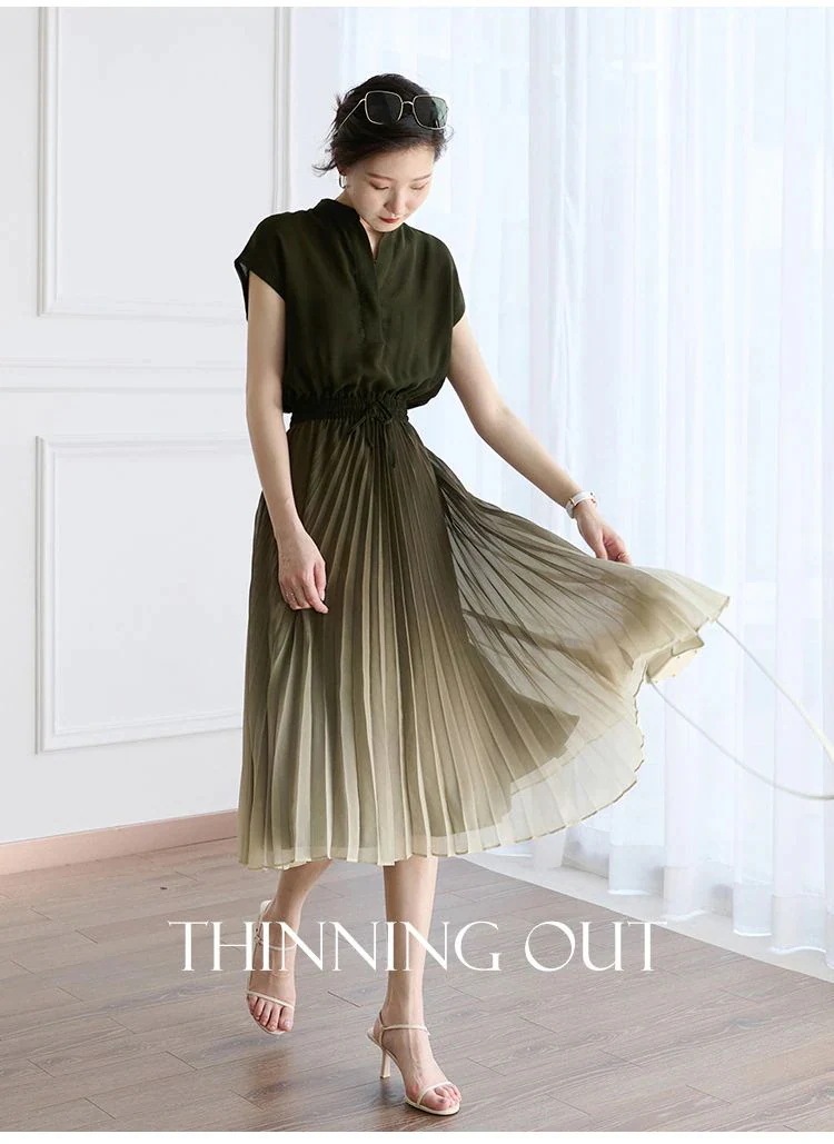 ワンピースドレスその他 ワンピースドレスAラインワンピース きれいめワンピース ロングワンピース 大人ワンピース 【送料】着痩せ シフォンワンピースプリーツワンピース 暖かい