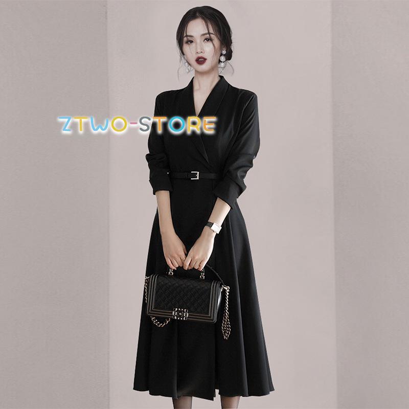 ワンピースドレスその他 ワンピースドレス長袖 入学式 膝下丈 ママスーツ セレモニースーツ Vネック 入園式 入学式スーツ 結婚式 母親 お宮参り フォーマル ロング ワンピース レディース