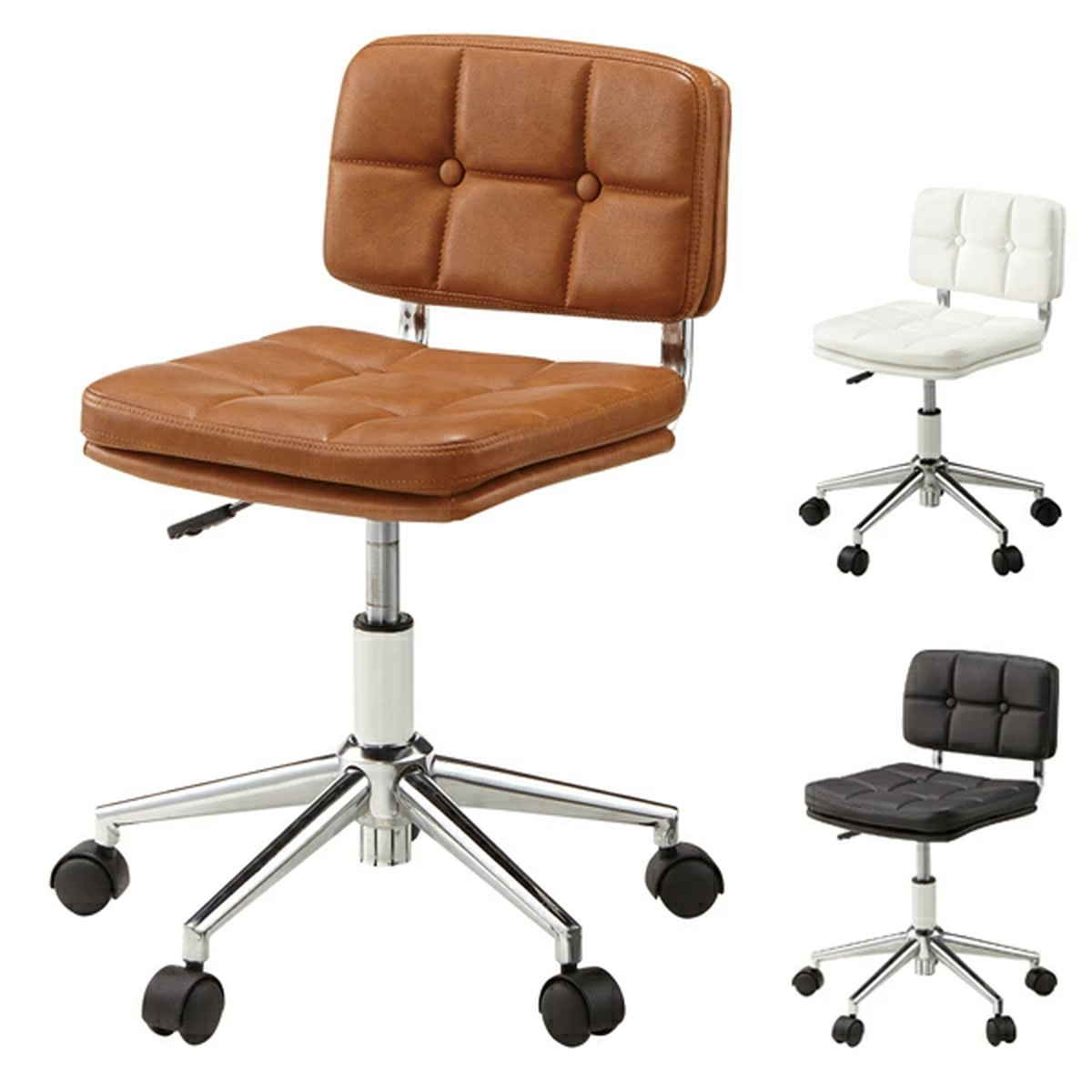 デスクチェア オフィスチェアー ソフトレザー キャスター付き 座面高40ー50cm 椅子 チェア チェアー イス いす パソコンチェアー デスクチェアー オフィスチェア パソコンチェア