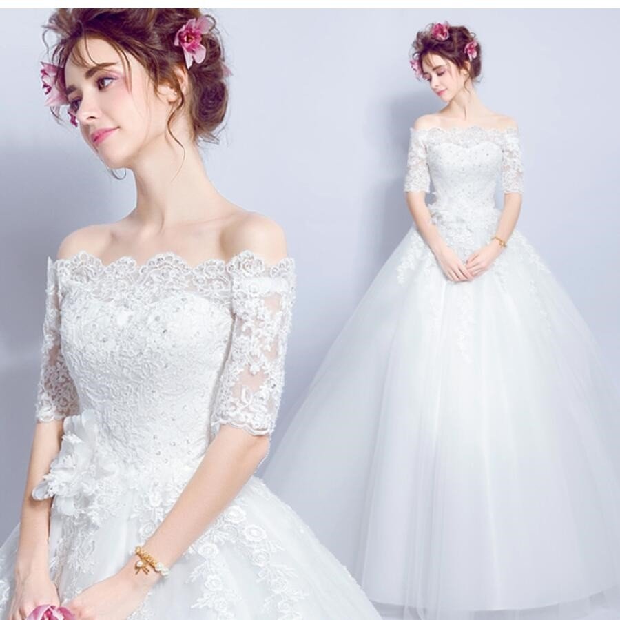 ウエディングドレス Aラインワンピース オフショルダー ロングドレス パーティードレス 上品 大人