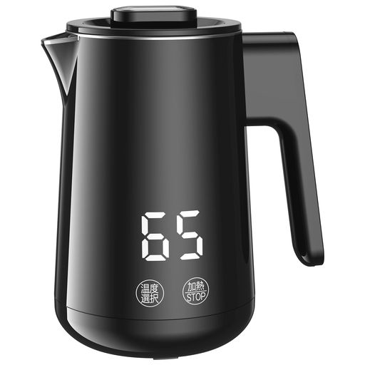電気ケトル 0.8L 6段階温度調節 ボデーデジタルディスプレイ 4時間保温 二重構造 触れても熱くない 急速沸騰 空焚き防止機能 メモリー機能 火傷防止 小型 お手入れカンタン お茶 コーヒー ミル