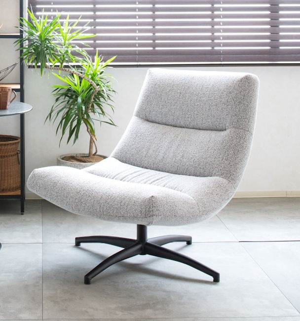 座面回転式リラックスチェア 椅子 ソファ（1393）