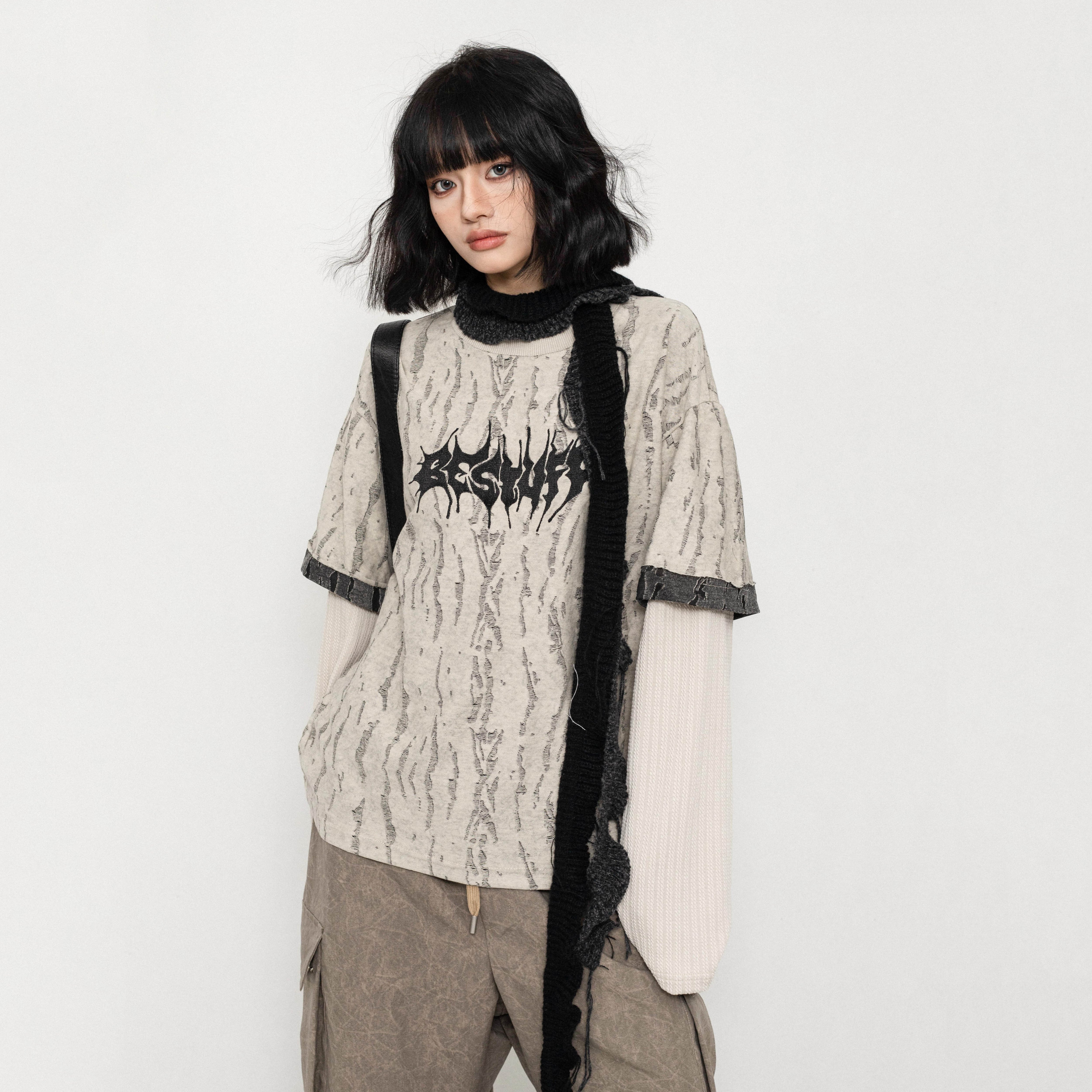 ストリート系レイヤード Tシャツ