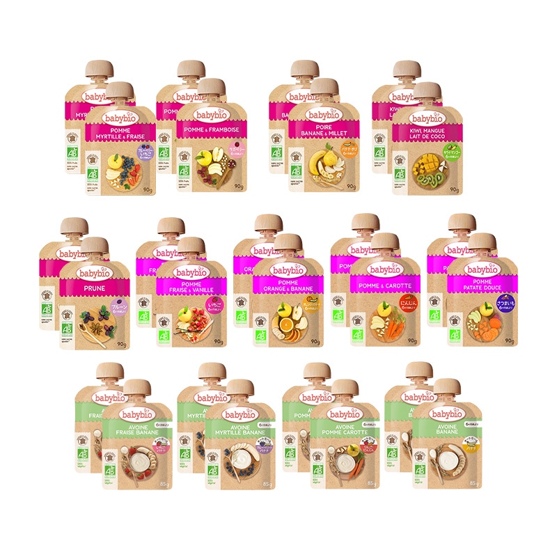 ベビースムージー9種 + オートミール4種 各2食セット オーガニック 赤ちゃん 6ヶ月頃から 離乳食 おやつ フルーツ オートミール